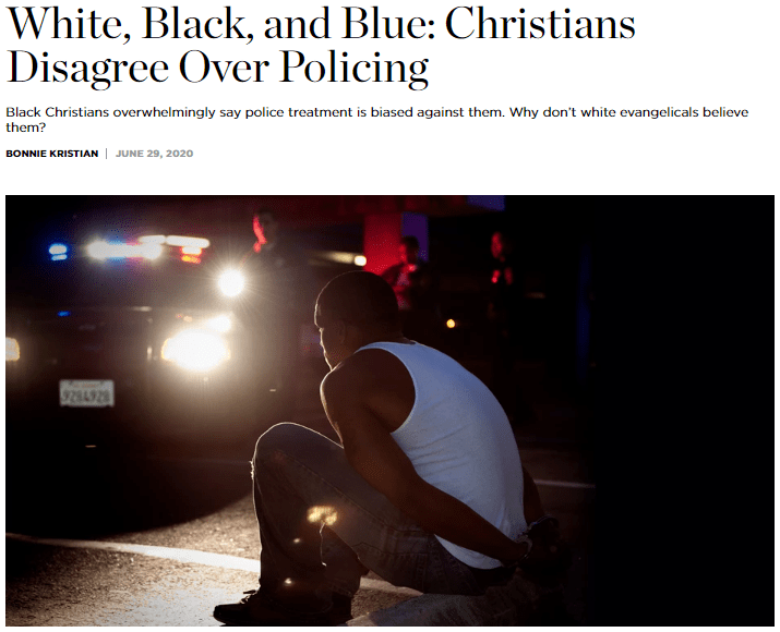ARTICLE: White, Black, and Blue: Christians Disagree Over&nbsp;Policing