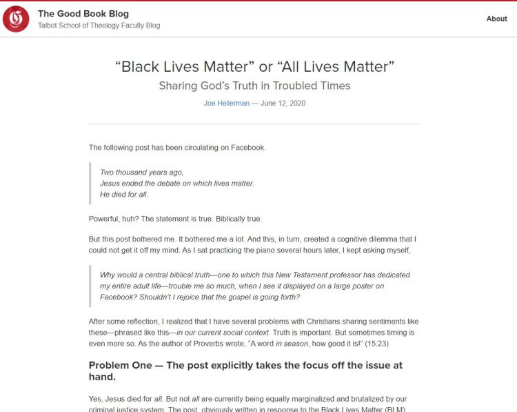 ARTICLE:  Black lives matter or all lives&nbsp;matter?