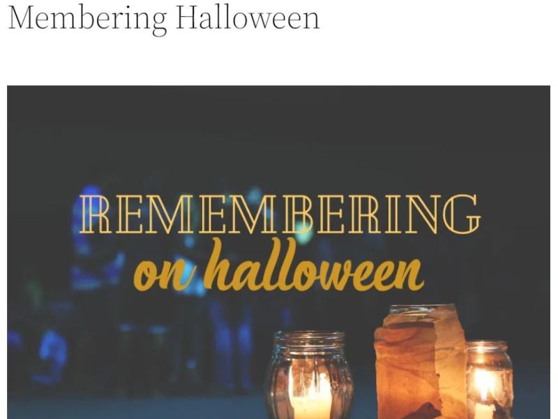 ARTICLE: Engaging Our Neighbors in Re-Membering&nbsp;Halloween